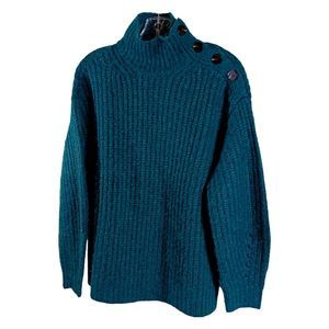 J. Crew Teal Cowl Neck Sweater